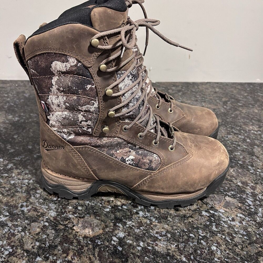 Danner Men's Pronghorn 8" Leather Insulated 800 G Camo Hunting Boots Size 9.5 EE